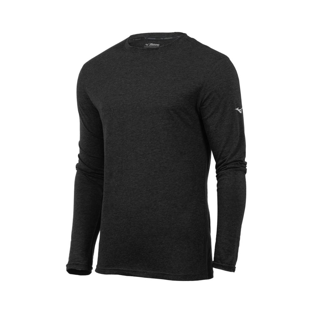 Tops Mizuno Inspire Long Sleeve Para Hombre Negros 6315807-SG